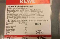 Kalorien Fur Feine Schinkenwurst Rewe Neue Produkte Fddb