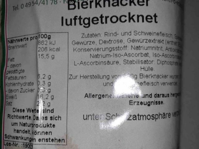 Bierknacker luftgetrocknet  von Pjanssen | Hochgeladen von: Pjanssen