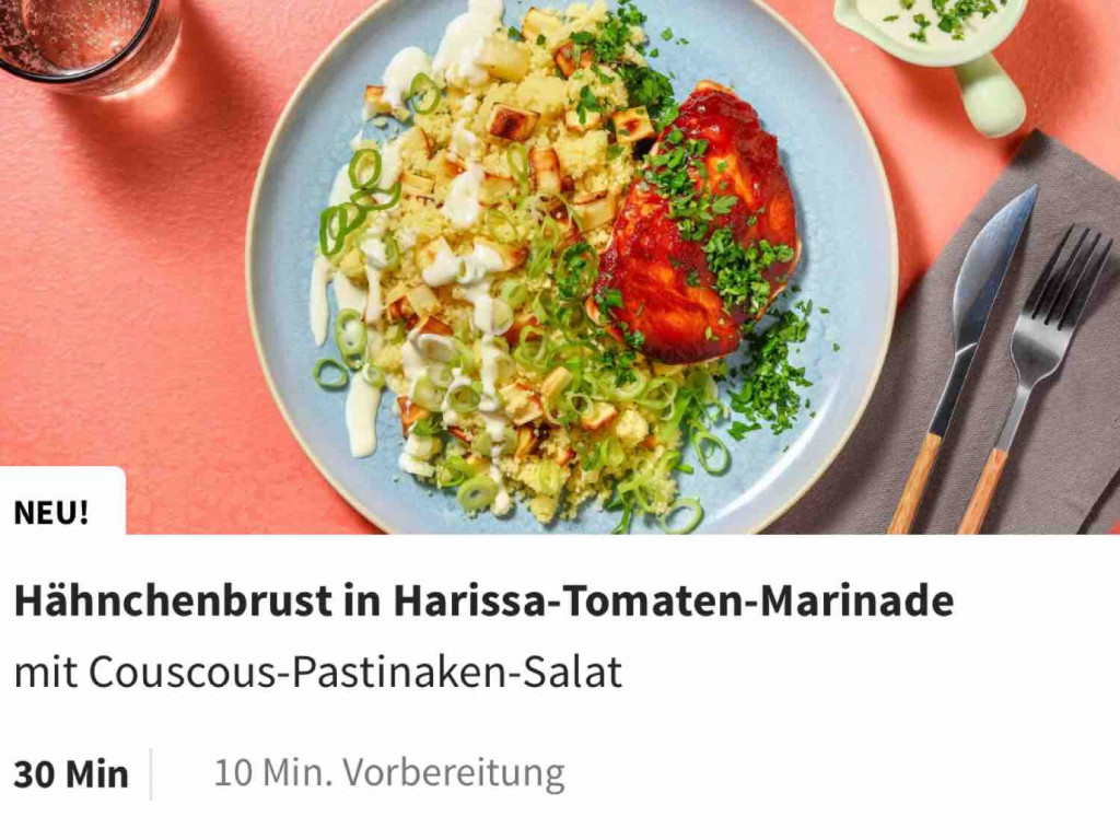 29 Hähnchbrust in Harissa-Tomaten-Marinade, mit Couscous-Pastina | Hochgeladen von: stefanriesghigli491