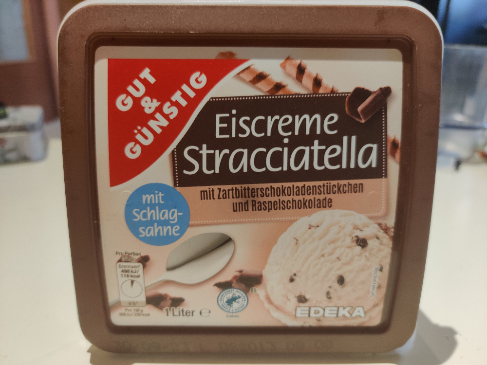 Eiscreme Stracciatella, mit Schlagsahne von jsacher | Hochgeladen von: jsacher