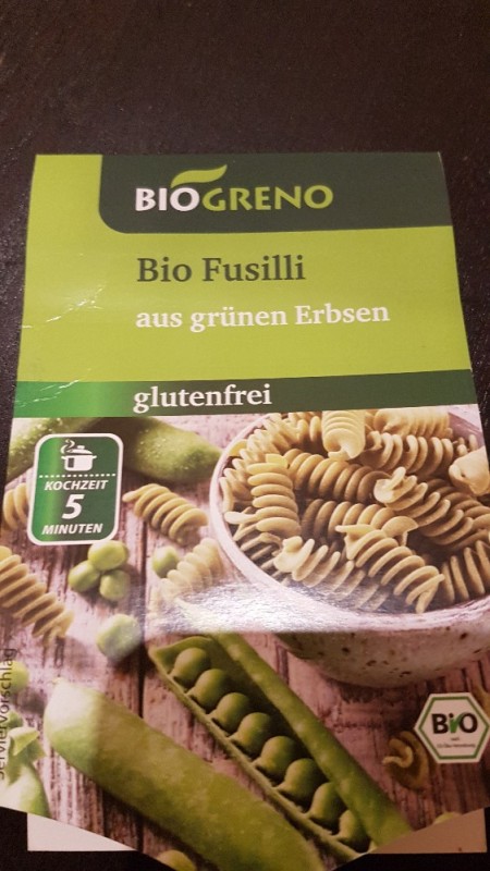 Bio Fusilli aus grünen Erbsen von KatjaF | Hochgeladen von: KatjaF
