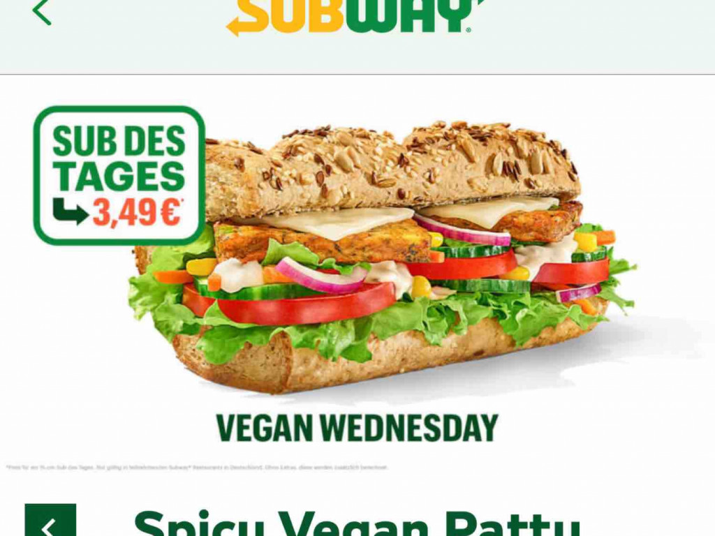 Spicy Vegan Patty Subway, ohne Sauce von SkyShark | Hochgeladen von: SkyShark