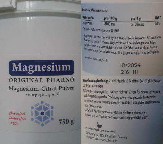 Magnesium-Citrat Pulver, neutral, säuerlich | Hochgeladen von: Schokibohne