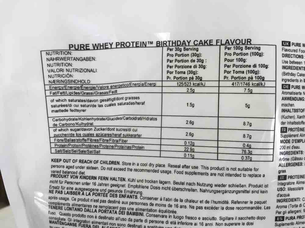 Pure Whey Protein - Birthday Cake  von SM110681 | Hochgeladen von: SM110681