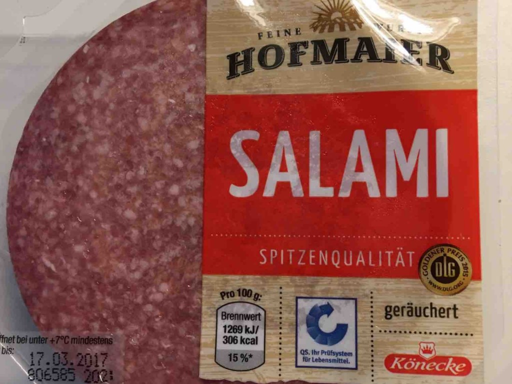 Hofmaier, Salami, geräuchert Kalorien Neue Produkte Fddb