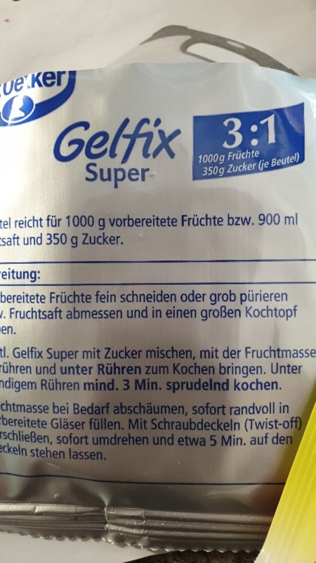 Gelfix Super 3:1, Gelierpulver von SupiBine | Hochgeladen von: SupiBine