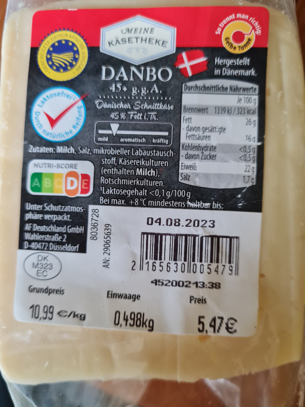 DANBO 45+ g.g.A., dänischer Schnittkäse von Somine | Hochgeladen von: Somine