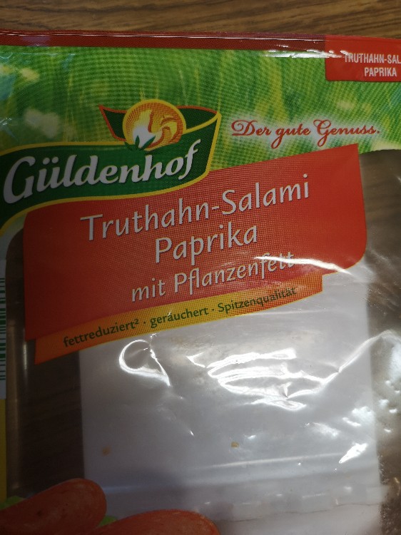 Güldenhof Truthahn-Salami Bärlauch (Aldi), Salami von Motema | Hochgeladen von: Motema
