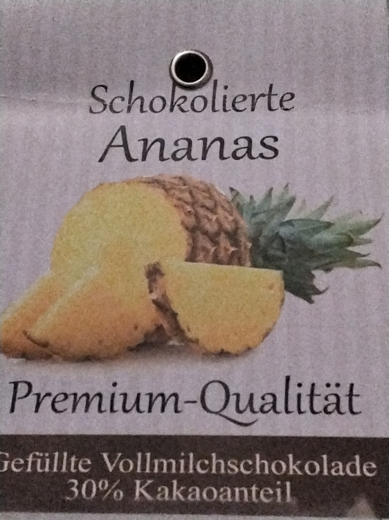 Schokoriegel Ananas, gefüllte Vollmilchschokolade 30% Kakaoantei | Hochgeladen von: anele.