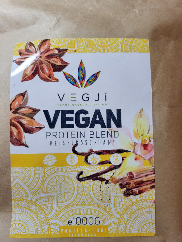 Vegan Protein Blend Vanilla Chai, Reis Erbse Hanf von Elefantenr | Hochgeladen von: Elefantenrollschuh