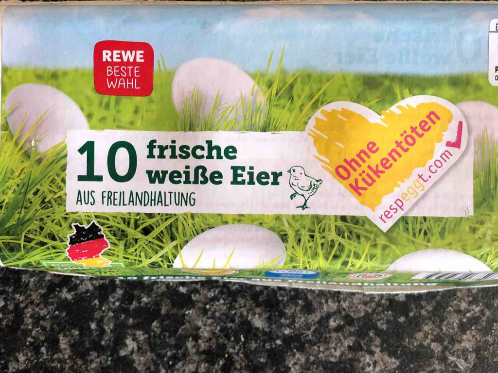 10 frische weiße Eier, Aus Freilandhaltung von Brutzn | Hochgeladen von: Brutzn