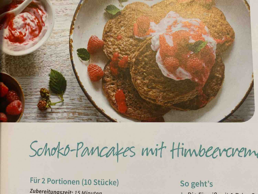 schoko pancakes mit Himbeercreme von Alina18192010 | Hochgeladen von: Alina18192010