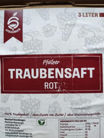 Pfälzer Traubensaft rot, 100% Fruchtgehalt ohne Zusatz von Zucke | Hochgeladen von: Knorzeliene