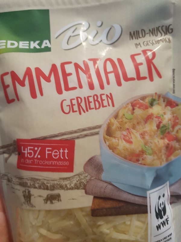 Edeka Bio Emmentaler, gerieben, 45% Fett i. Tr. von desireegauer | Hochgeladen von: desireegauer278