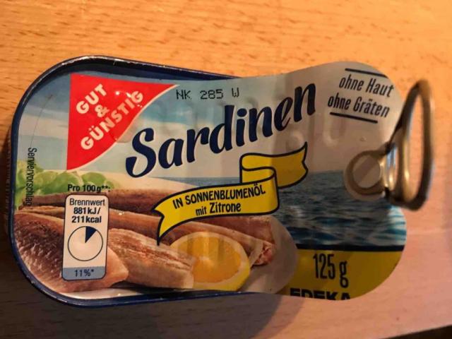 Sardinen in Sonnenblumenöl mit Zitrone von mickeywiese | Hochgeladen von: mickeywiese