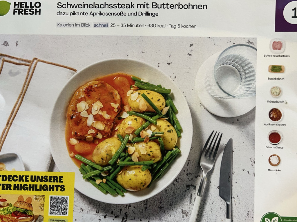 Schweinelachssteak mit Butterbohnenn dazu pikante Aprikosensoße, | Hochgeladen von: Neka Schweinelachssteak mit Butterbohnenn dazu pikante Aprikosensoße, | Hochgeladen von: Neka