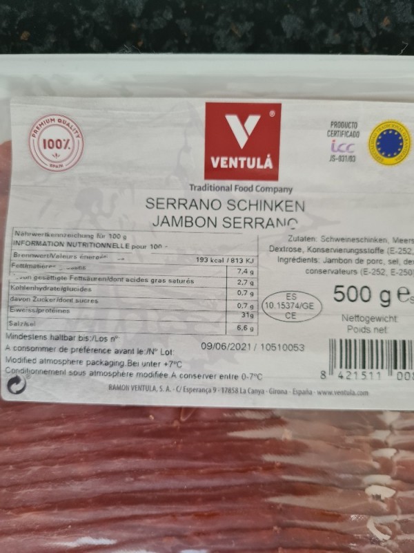 Serrano Schinken von Kleeatrix | Hochgeladen von: Kleeatrix