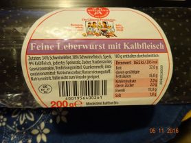 Feine Leberwurst mit Kalbfleisch, herzhaft | Hochgeladen von: reg.