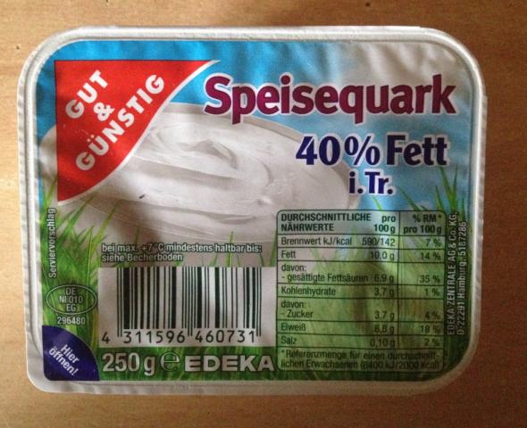 Speisequark, 40% Fett i. Tr. | Hochgeladen von: xmellixx