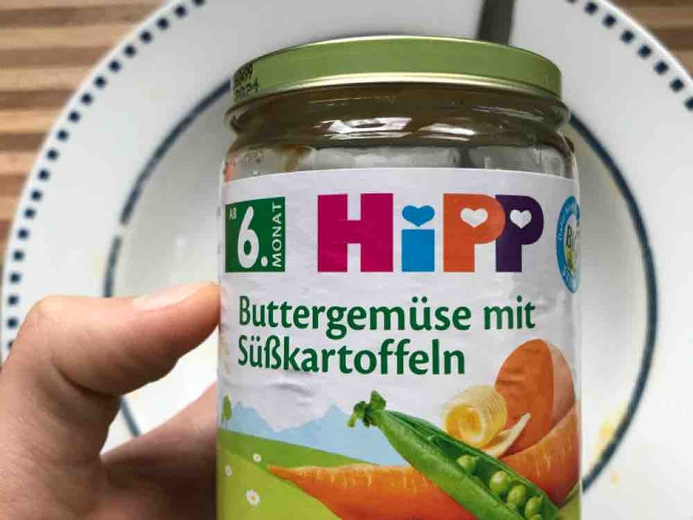 Hipp Gläschen , Buttergemüse mit Süßkartoffeln  von Miirabell | Hochgeladen von: Miirabell