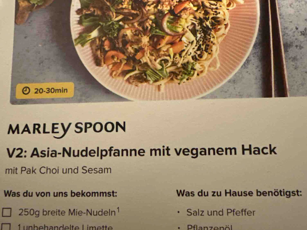 Marley Spoon Asia-Nudelpfamne, mit veganem Hack von mcgn | Hochgeladen von: mcgn