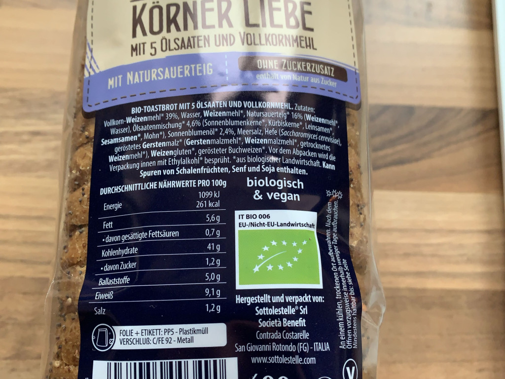 Körner Liebe Bio Toastbrot, Mit Natursauerteig von cellostudio | Hochgeladen von: cellostudio