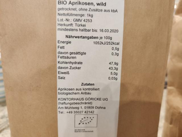 Bio Aprikosen, wild, getrocknet, ohne Zusatz von briefe000354 | Hochgeladen von: briefe000354