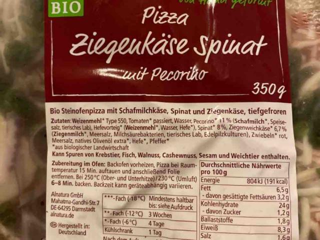 Pizza Ziegenkäse Spinat, mit Pecorino von jaljus11 | Hochgeladen von: jaljus11