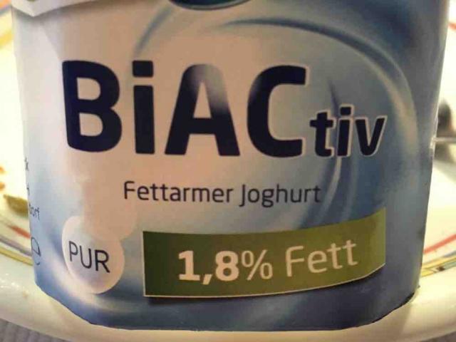 Biactiv pur 1,8% probiotischer fettarmer Joghurt , natur von ing | Hochgeladen von: ingo1199