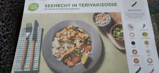 Seehecht in Teriyakisosse mit scharfen Zucchini und Limetenreis  | Hochgeladen von: Melanie1408