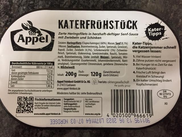 Katerfrühstück, Heringsfilets in herzhaft-deftiger Senfsauce | Hochgeladen von: rks