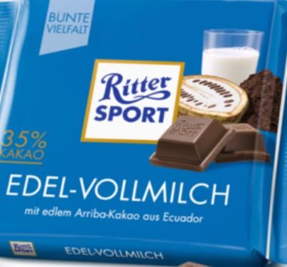 Ritter Sport, Edel Vollmilch | Hochgeladen von: sabinefranzpalm