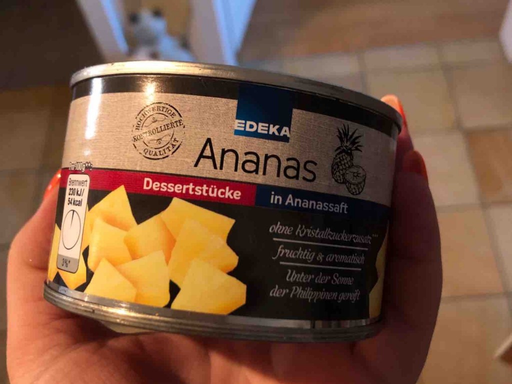 Ananas Dessertstücke in Ananassaft, ohne Kristallzuckerzusatz vo | Hochgeladen von: Caatiixx3