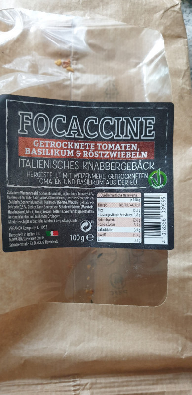 Focaccine, getrocknete Tomaten, Basilikum & Röstzwiebel von  | Hochgeladen von: Noulaki