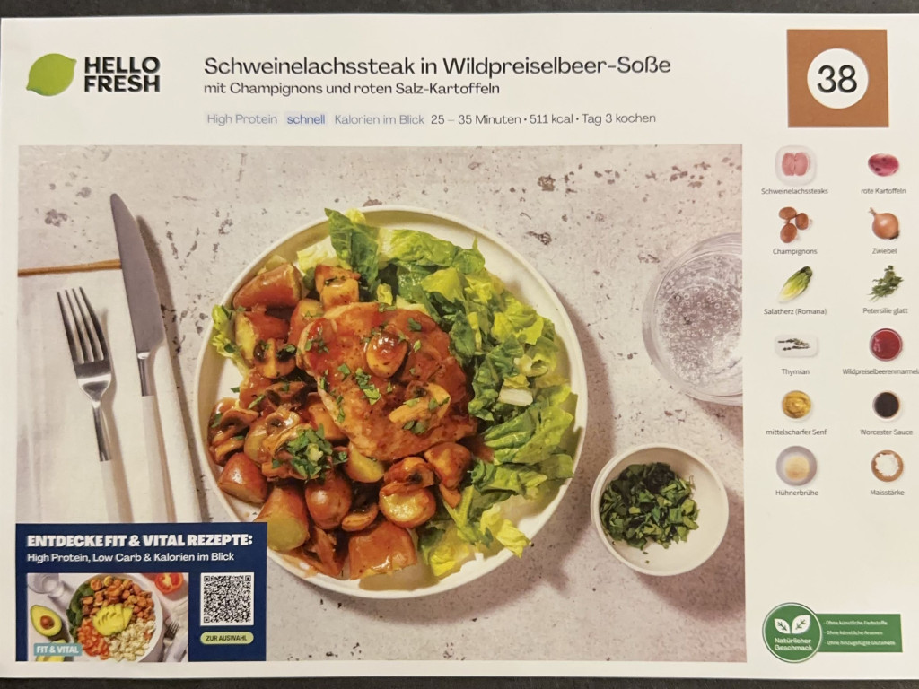 Schweinelachssteak in Wildpreiselbeer-Soße von bierek | Hochgeladen von: bierek