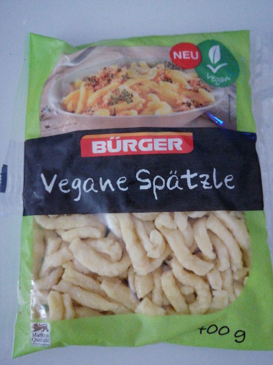 Bürger, Vegane Spätzle Calories - New products - Fddb