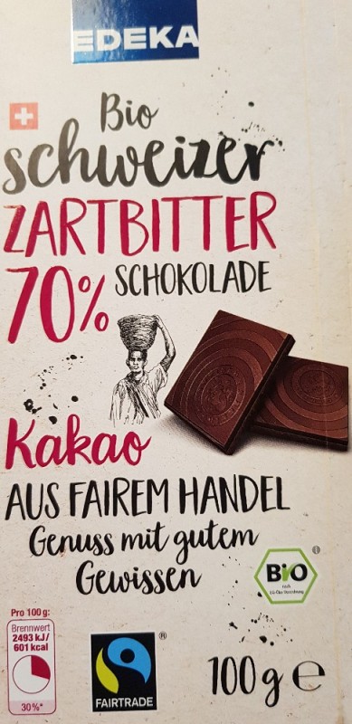 bio schweizer zartbitter  Schokolade 70 % Edeka, zartbitter  von | Hochgeladen von: cappa43