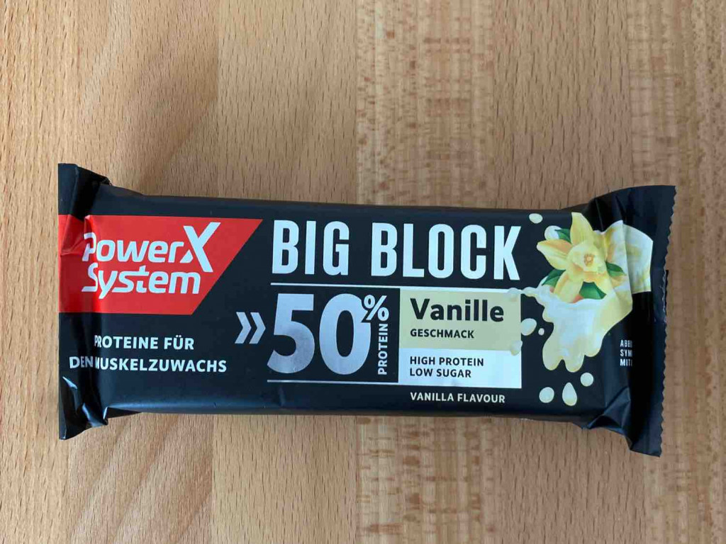 BIG BLOCK Proteinriegel, Vanille von AK47 | Hochgeladen von: AK47