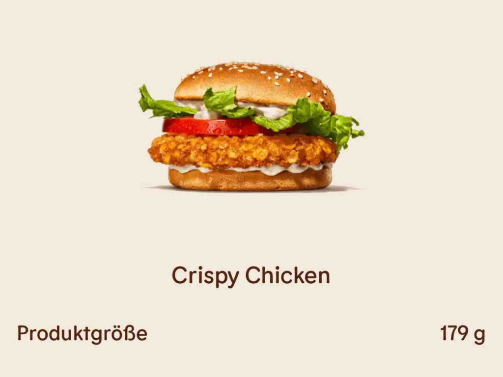 Crispy Chicken, 1 Burger = 179g von ck2000 | Hochgeladen von: ck2000