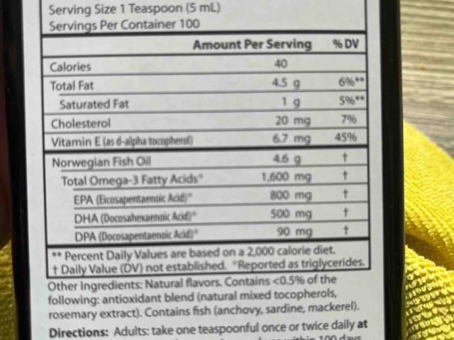 Fish Oil, 1,600mg Omega-3s von Korja | Hochgeladen von: Korja