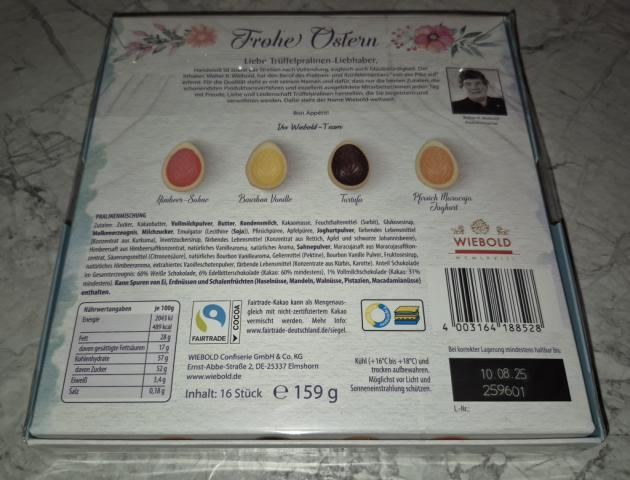 Wiebold Frohe Ostern Feinste Trüffelpralinen | Hochgeladen von: Siope Wiebold Frohe Ostern Feinste Trüffelpralinen | Hochgeladen von: Siope