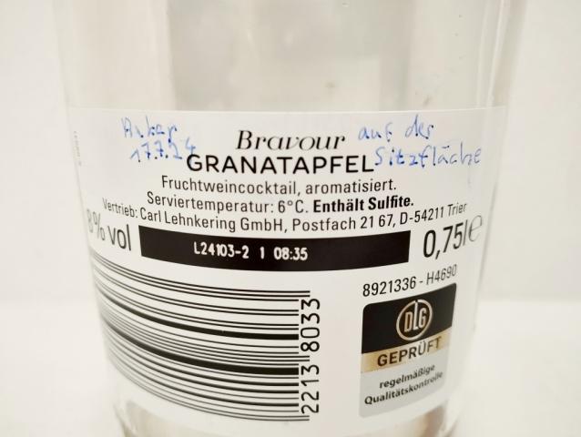 Bravour - Granatapfel: Fruity-Secco, 8% vol | Hochgeladen von: micha66/Akens-Flaschenking