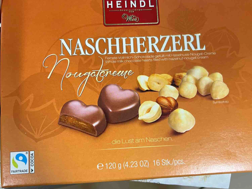 Heindl Nasch Herzerl, Vollmilchschokolade gefüllt mit Haselnuss- | Hochgeladen von: happy38girl