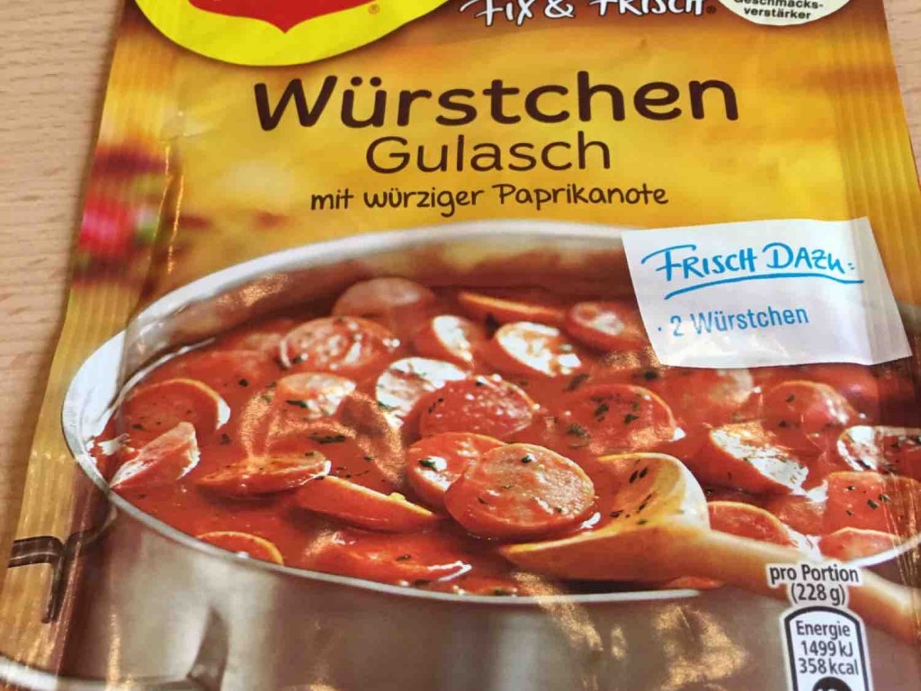 Maggi, Würstchen Gulasch, mit würziger Paprikanote Kalorien - Neue ...