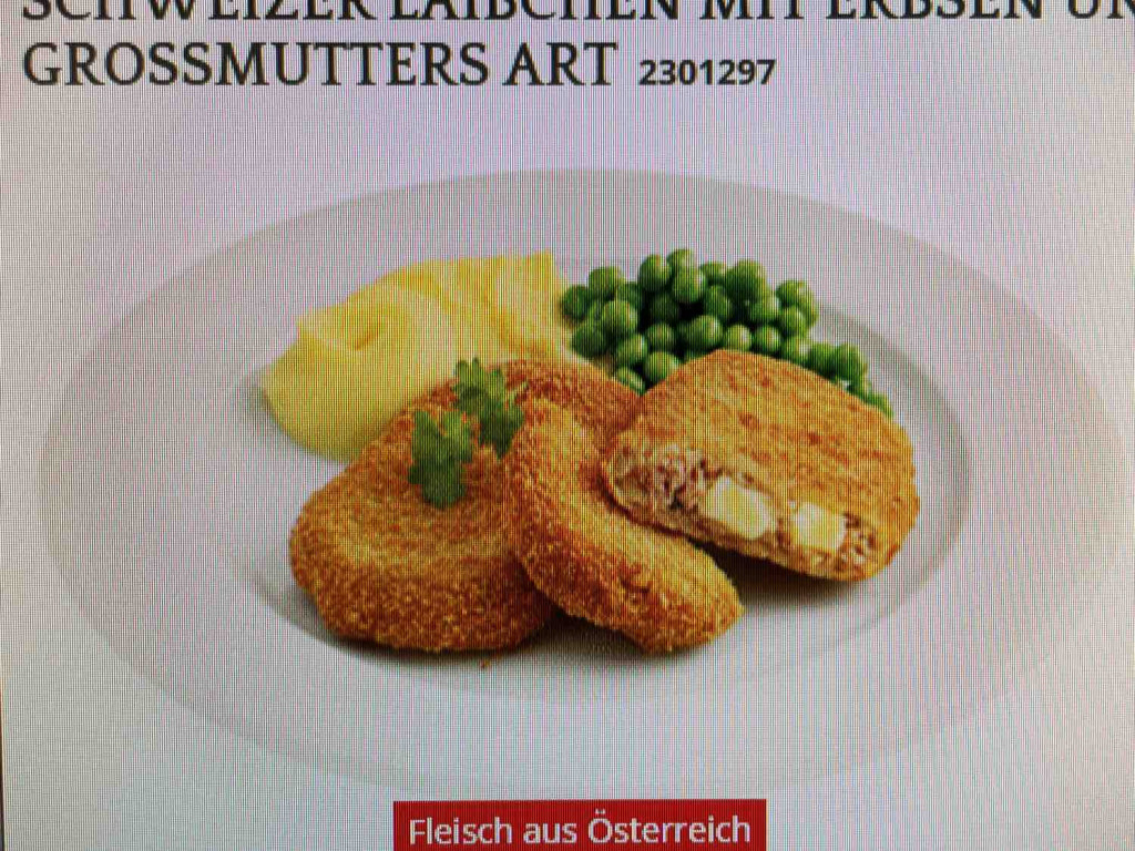Schweizer Laibchen mit Erbsen und Kartoffelpürree, 1297 von shar | Hochgeladen von: sharon