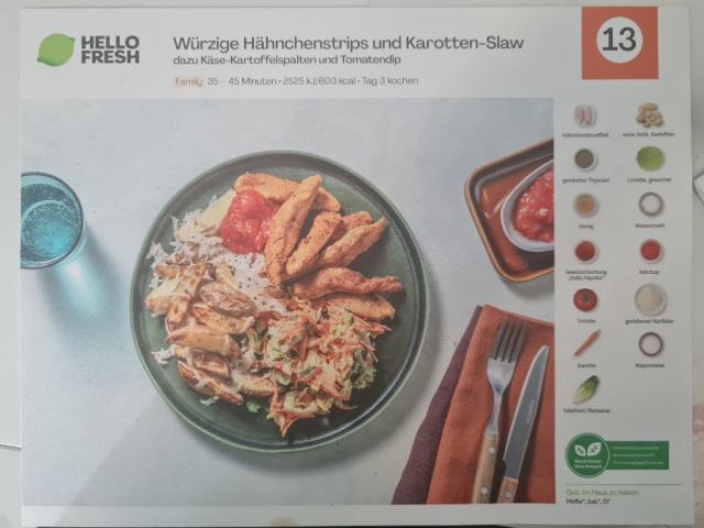 Hello Fresh - Würzige Hähnchenstrips und Karotten-Slaw von Kacks | Hochgeladen von: Kackstuss