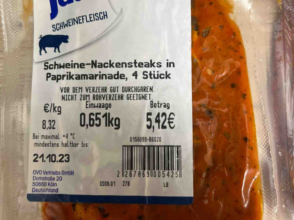 Schweine-Nackenstaek, in Paprikamatinade von Jasperneite | Hochgeladen von: Jasperneite