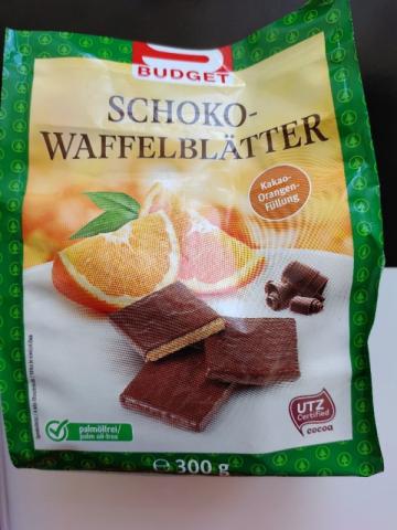 Schoko-Waffelblätter, Mit Kakao-Orangenfüllung von Salzchips | Hochgeladen von: Salzchips