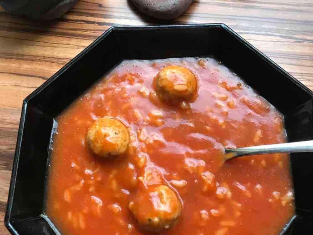 Tomaten-Reis-Suppe, mit Geflügelklößchen von 01728444681 | Hochgeladen von: 01728444681