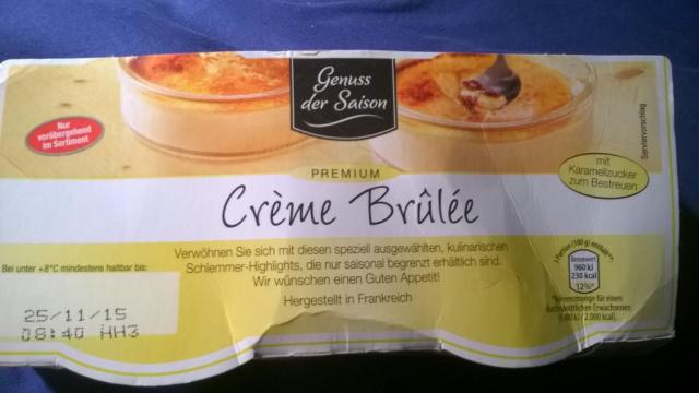 Crème Brulée Aldi Süd, Genuss der Saison mit Karamellzucker | Hochgeladen von: AngieRausD